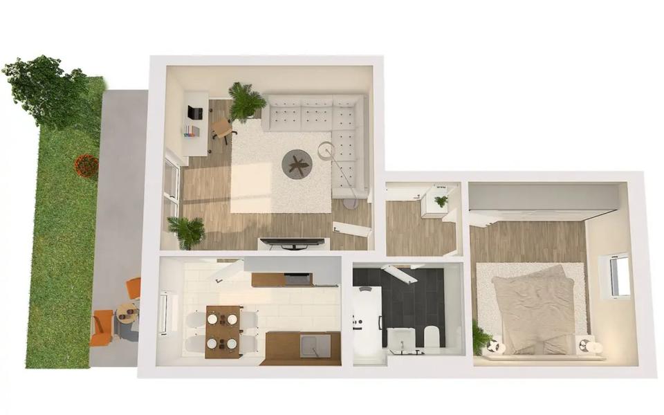 Thumbnail-Kapitalanlage: Gepflegte 2-Zimmer Wohnung mit Garage in Gönnsdorf