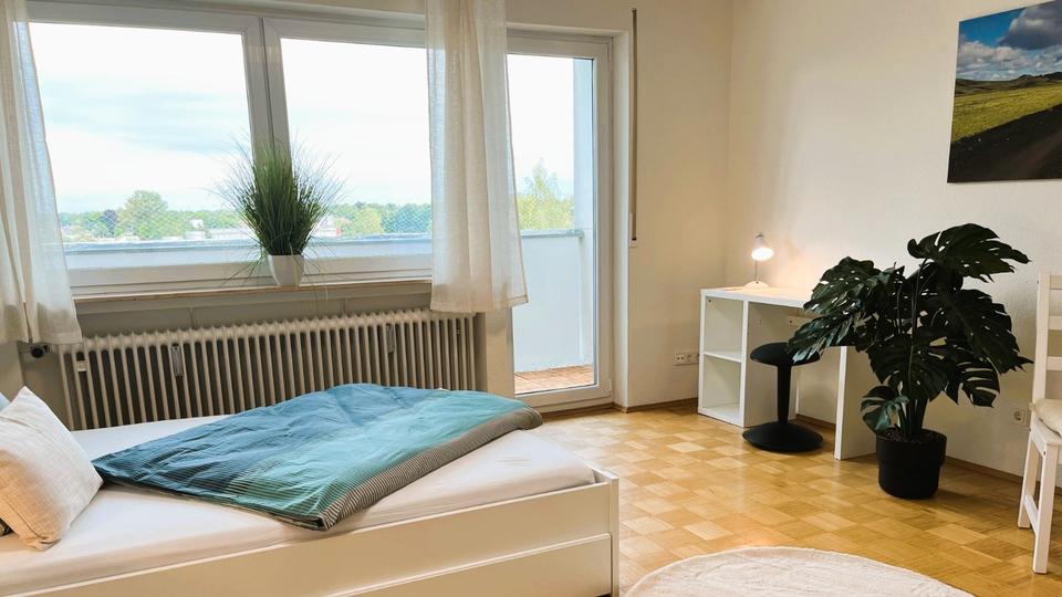 Thumbnail-Helles Apartment 1-Zimmer-Wohnung, möbliert Balkon zentrale Lage