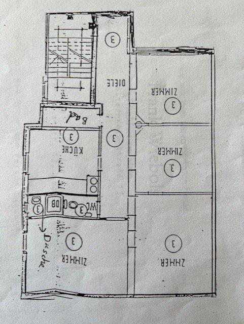 Thumbnail-4-Zimmer Altbauwohnung, 86 m², Frankfurt am Main - Dornbusch