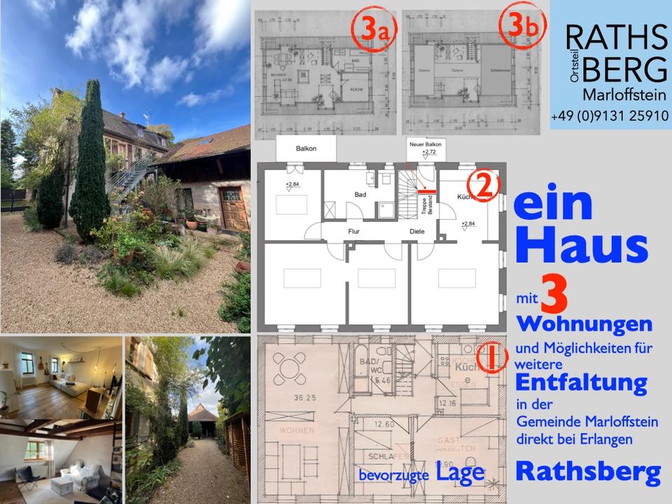 Thumbnail-ein Haus mit 3 Wohnungen und weiteren Möglichkeiten