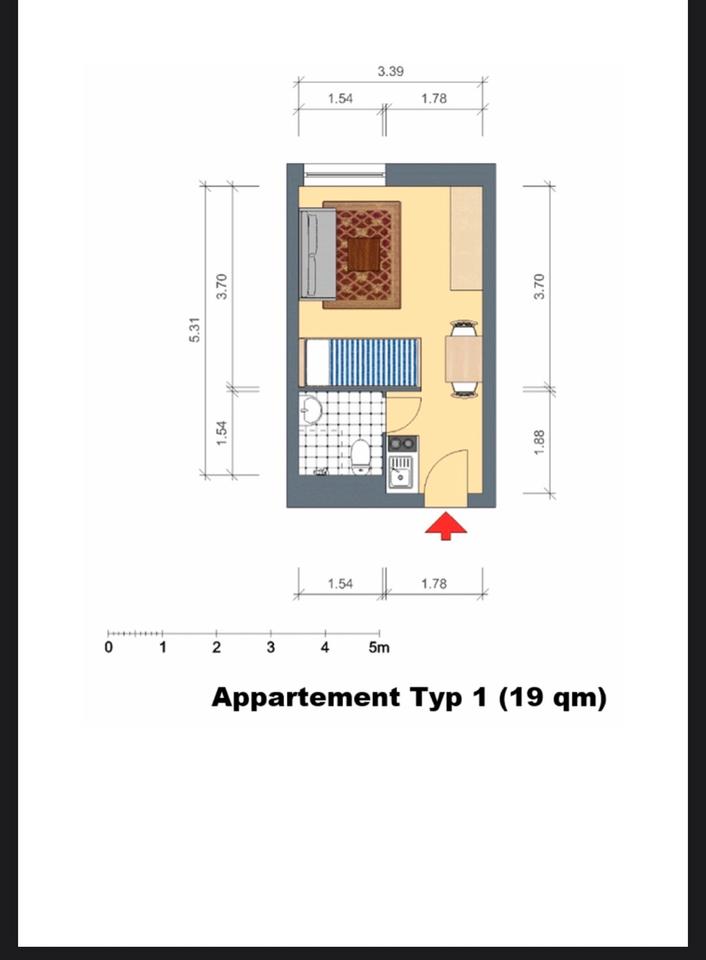 Thumbnail-Schönes Studentenappartment 19 qm