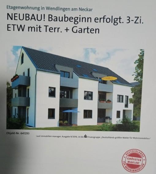 Thumbnail-Moderne 3,5-Zi. EG-Wohnung mit Garten in Wendlingen