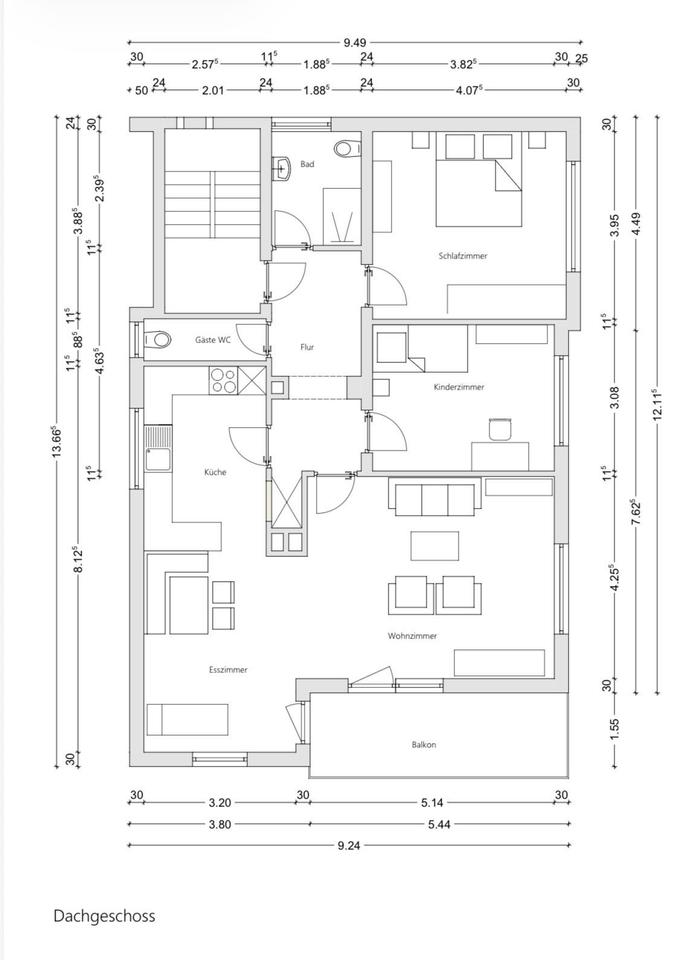 Thumbnail-Wohnung zu vermieten - Rosenfeld-Heiligenzimmern - 82 m² DG