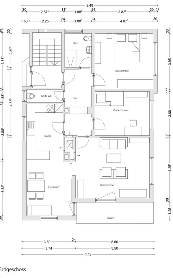 Thumbnail-Wohnung zu vermieten - Rosenfeld–Heiligenzimmern - 88 m² EG