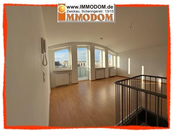 Thumbnail-2-Zimmer-Dachgeschoss-Maisonetten-Wohnung mit BALKON und EINBAUKÜCHE mitten im Herzen von Zwickau