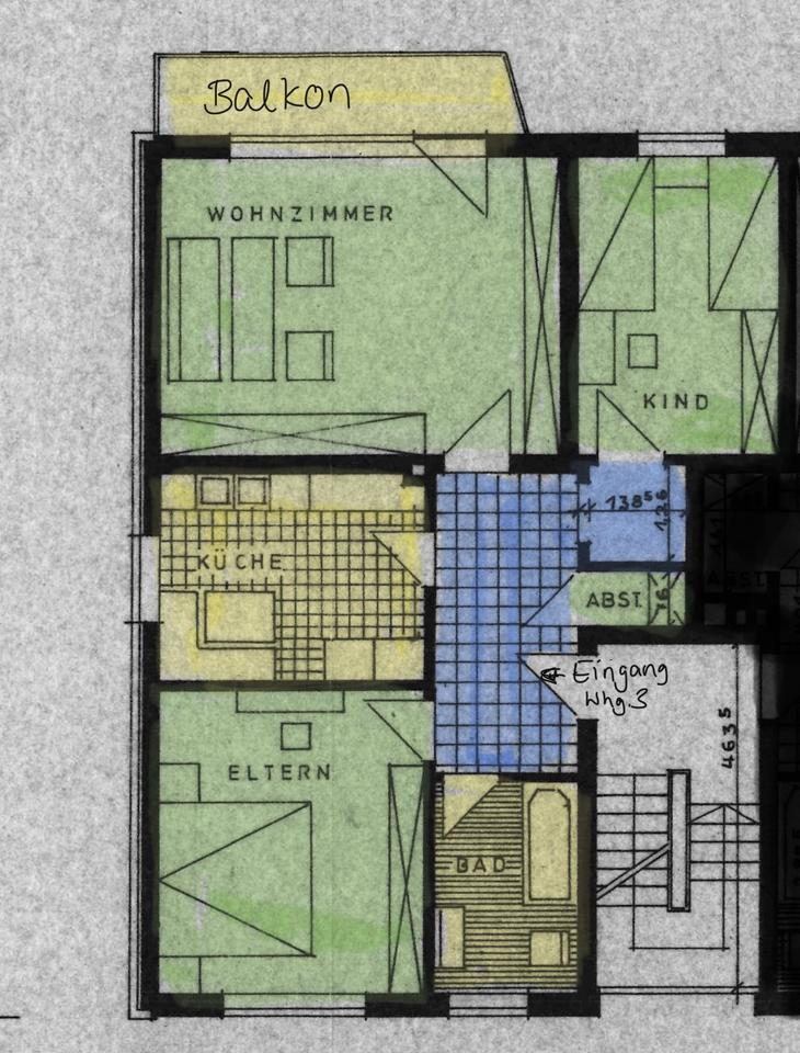 Thumbnail-3 Zimmer Wohnung mit Balkon, Einbauküche und Stellplatz