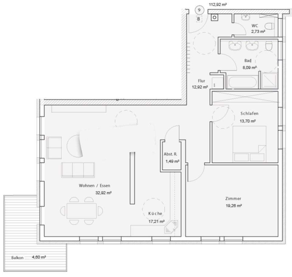 Thumbnail-Geräumige und helle 3-Zimmer-Wohnung