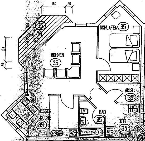 Thumbnail-Helle 2,5 Zimmerwohnung mit Balkon und Stellplatz