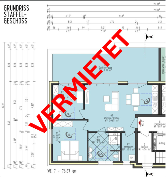 Thumbnail-3 Zimmer Loftwohnung 78m² KFW 40 PLUS Neubau