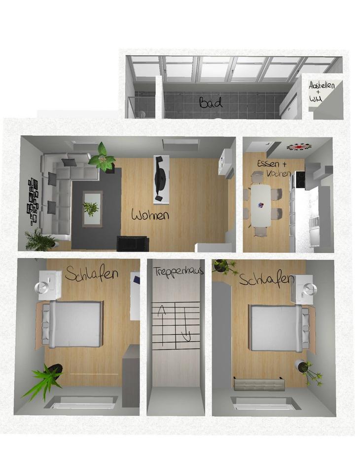 Thumbnail-3-ZKB-Wohnung mit Gartenmitbenutzung 66538 Neunkirchen EG