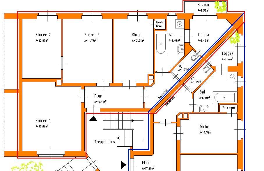 Thumbnail-Helle 3-Raum-Wohnung mit Loggia & Balkon + 2 Monate mietfrei