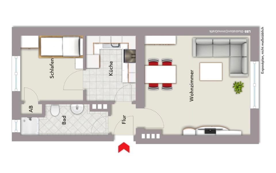 Thumbnail-Ruhige Erdgeschosswohnung in Bulmke, Terrasse & Garage möglich