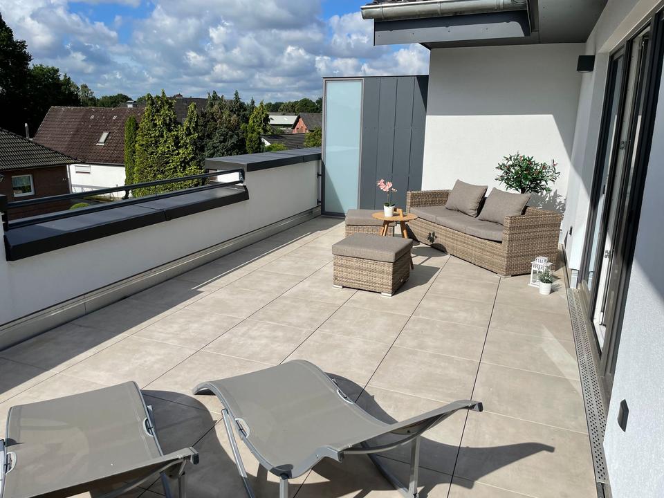 Thumbnail-Ein Traum! Neubau Wohnung mit Fahrstuhl + riesiger Dachterrasse (31 m²) mit Blick über Stemwarde