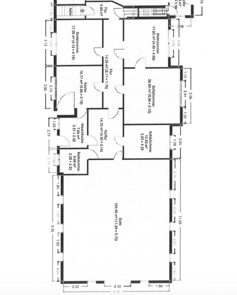 Thumbnail-Großzügige 4-Zimmer-Wohnung mit Garten Warm mit Strom,Gas etc.