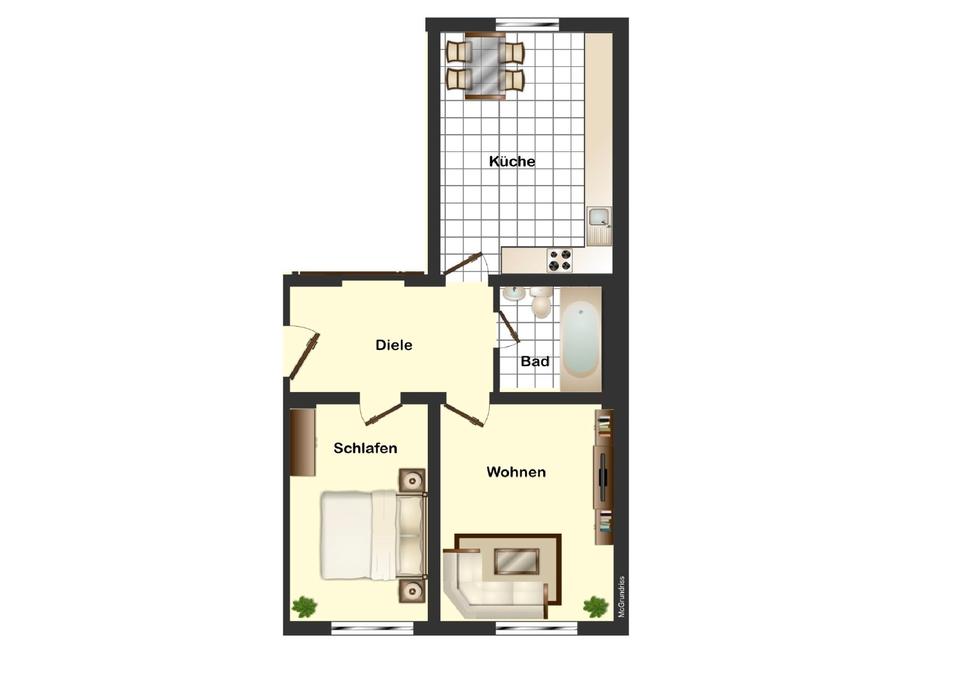 Thumbnail-2 - Zimmer Wohnung | ideal für WG oder Paar | zentrale Lage in