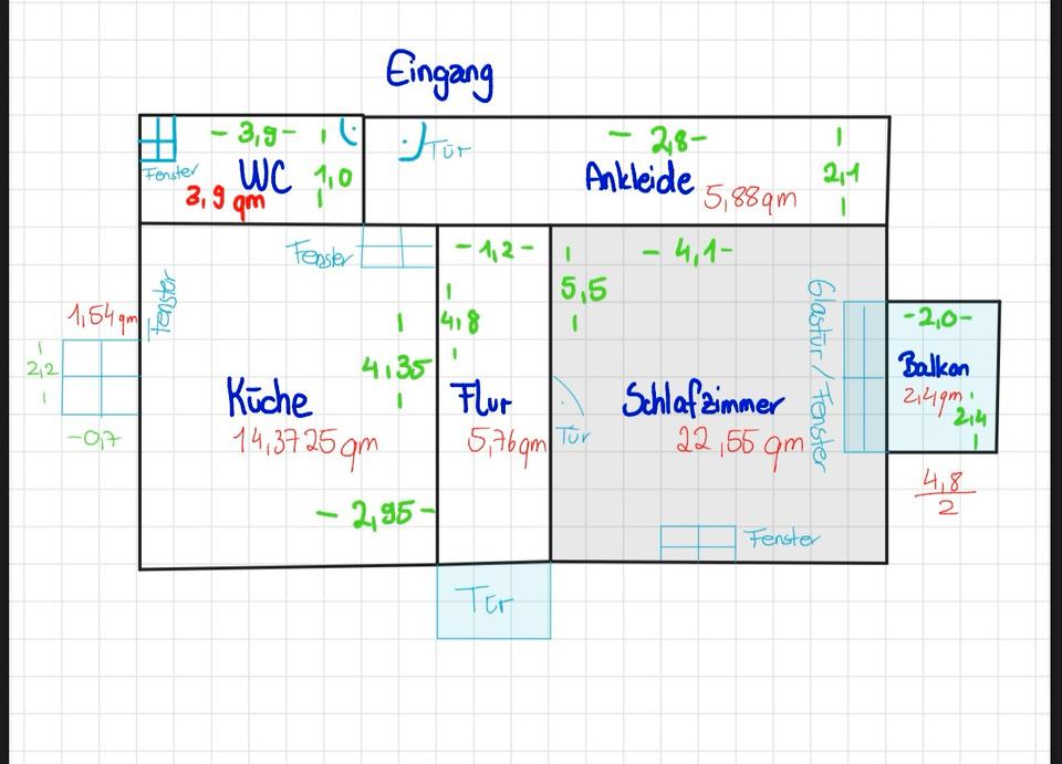 Thumbnail-Mainz Laubenheim: 55 m² große OG- Wohnung, kernsaniert