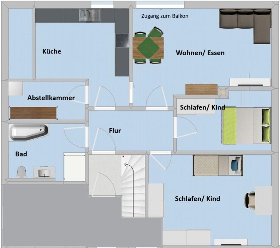 Thumbnail-Moderne 3-Zimmer-Dachgeschosswohnung in Welkenbach