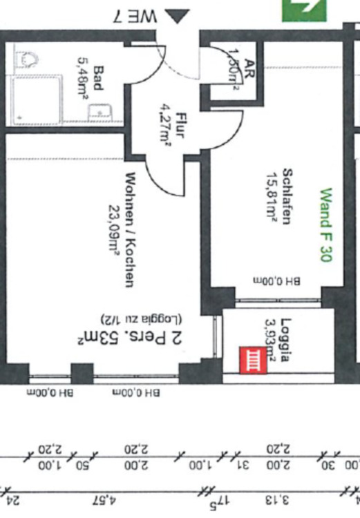 Thumbnail-Mietwohnung 52m² -MS Rumphorst