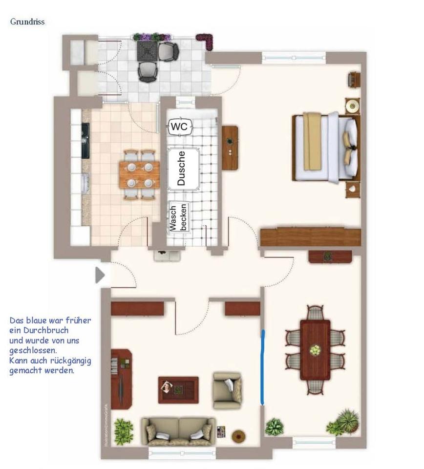 Thumbnail-Helle 3-Zi.-Whg. mit SW-Balkon und sonnigem Grünblick