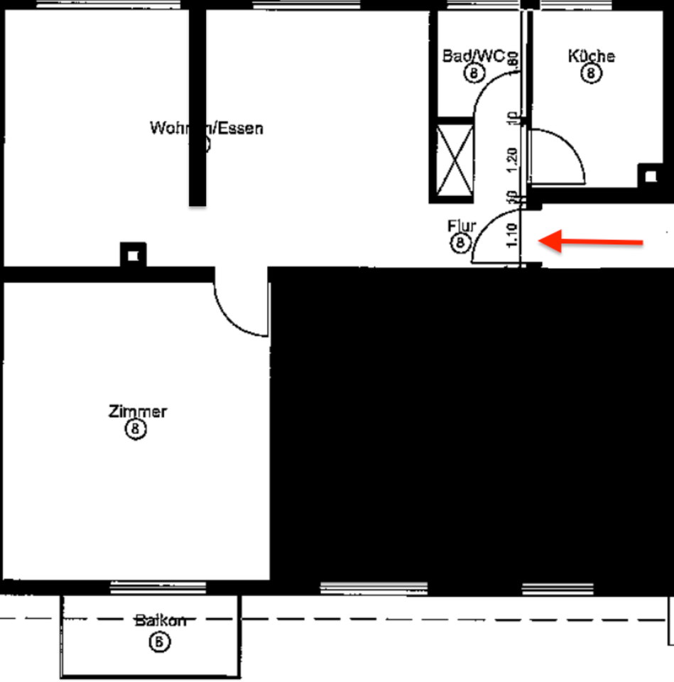Thumbnail-Gepflegte 3-Zimmer-Wohnung mit Balkon in Stuttgart-Wangen