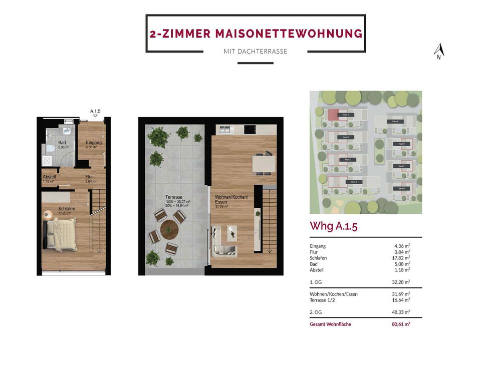Thumbnail-Elegante 2-ZimmerMaisonettewohnung mit traumhafter Dachterrasse