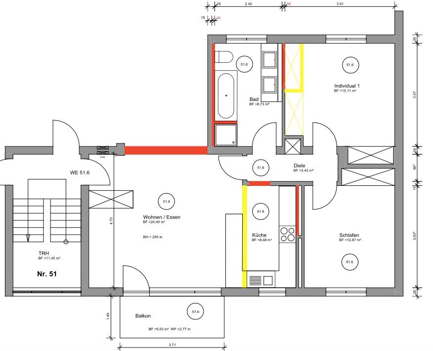 Thumbnail-3 Zimmer Wohnung 75 qm John F Kennedy Str Butzbach