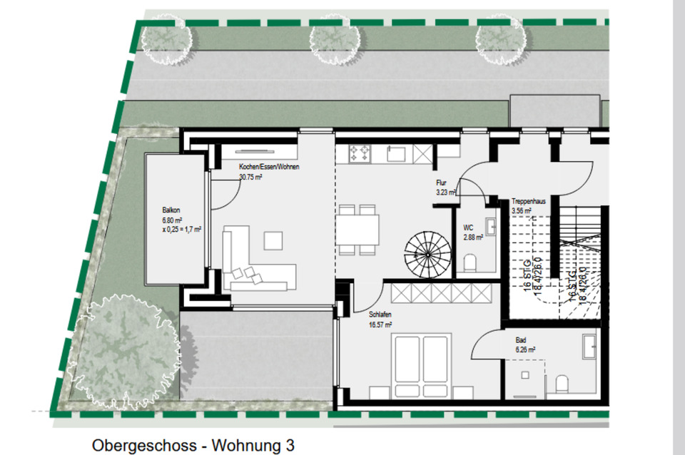 Thumbnail-Neubau 3-Zimmer OG Wohnung KFW 40