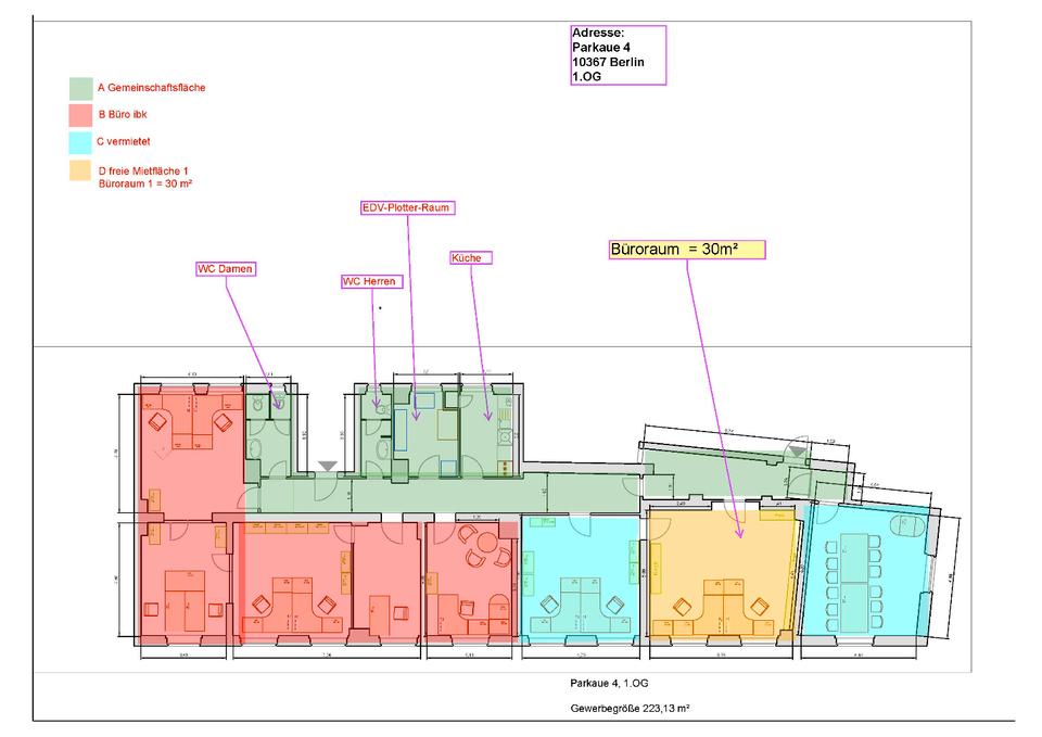 Thumbnail-1 Büroraum 30m² in Berlin-Lichtenberg zu vermieten - All-in-Miete