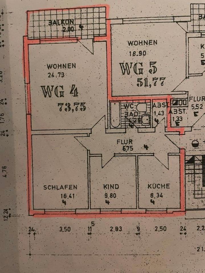 Thumbnail-3 Zimmerwohnung zu vermieten