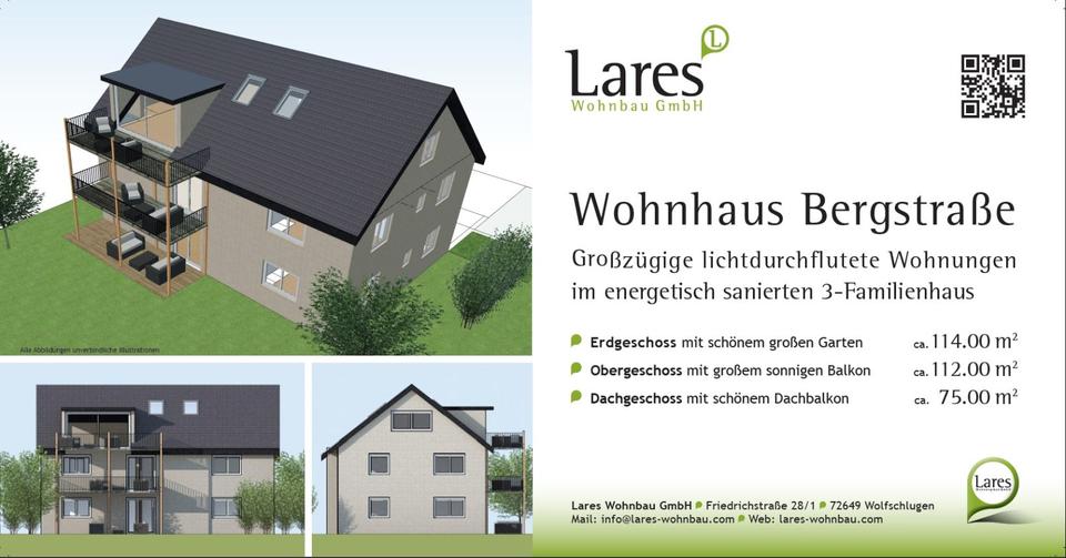 Thumbnail-Großzügige EG Wohnung in energetisch saniertem 3-Fam. Haus