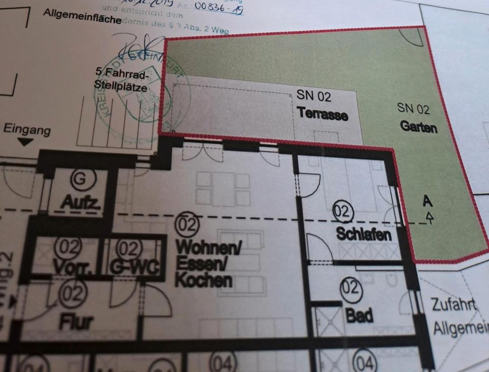 Thumbnail-Moderne 2-Zimmer-Wohnung mit Terrasse und Garten