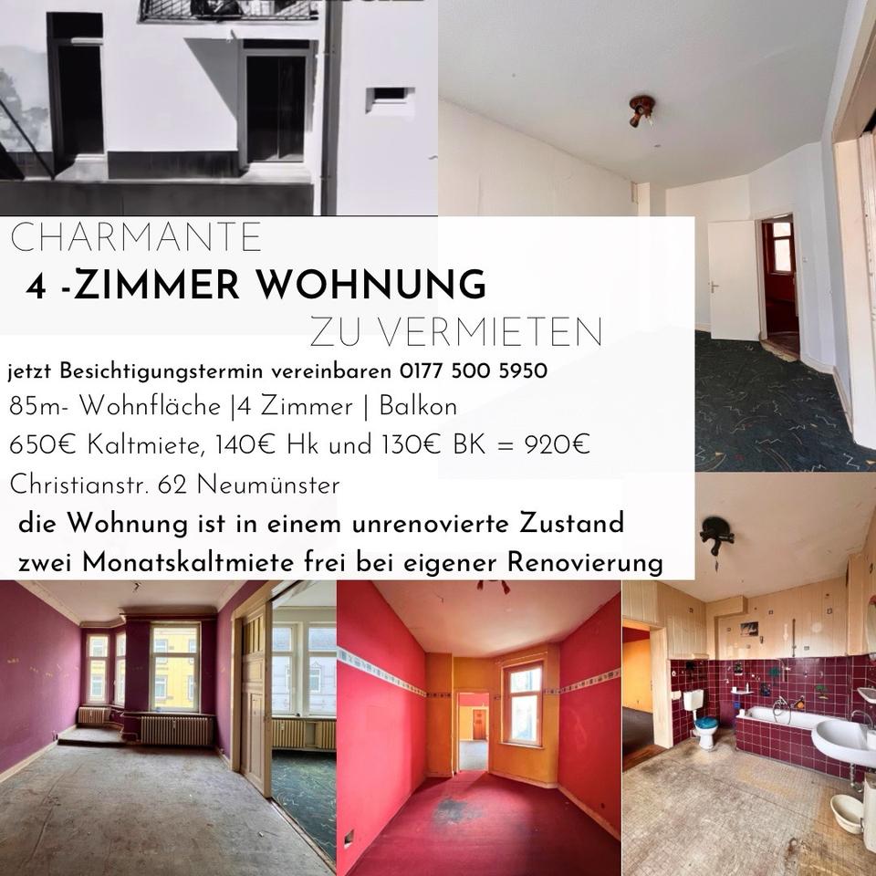 Thumbnail-3,5 Zimmerwohnung mit Ostbalkon in zentraler Lage von NEUMÜNSTER