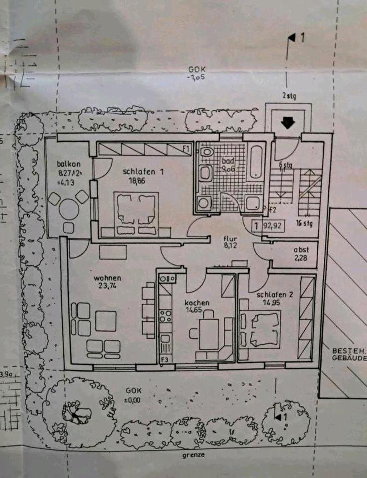 Thumbnail-3 Zimmer Wohnung in Plattling zu vermieten