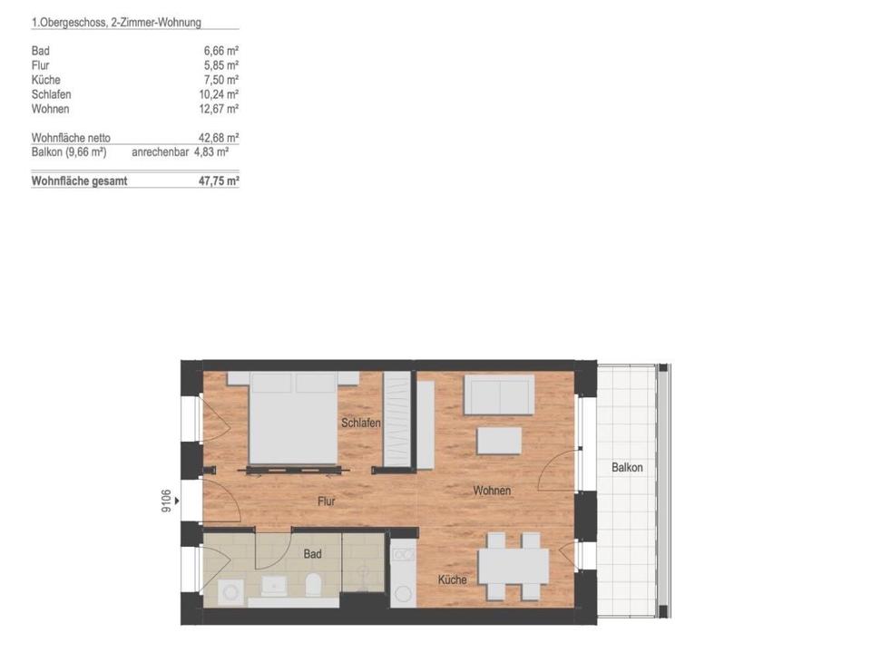 Thumbnail-2-Zimmer Wohnung Zentrum-Ost