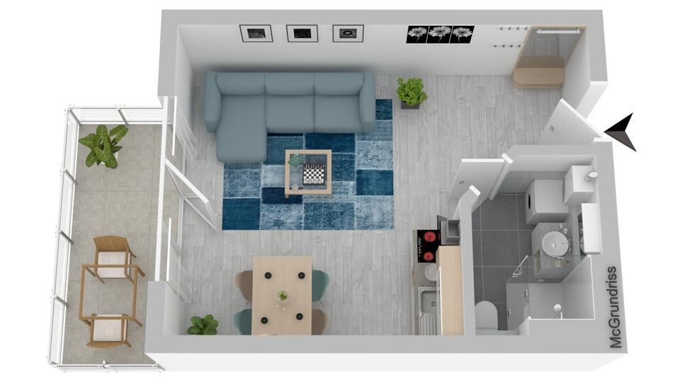 Thumbnail-1-Raum-Appartement mit Balkon in unmittelbarer Nähe zum Campus!