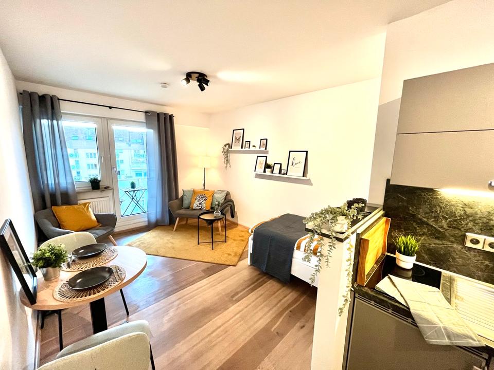 Thumbnail-Komplett möblierte und stilvoll eingerichtete 1- Zimmer Wohnung
