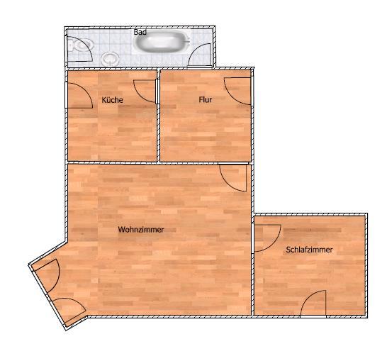 Thumbnail-Zentrale, schön geschnittene 2 Zimmer Wohnung