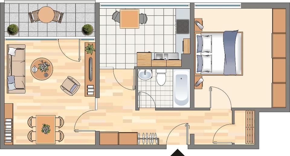 Thumbnail-Demnächst frei! 2-Zimmer-Wohnung in Dortmund Hörde (WBS für 2P erforderlich!)