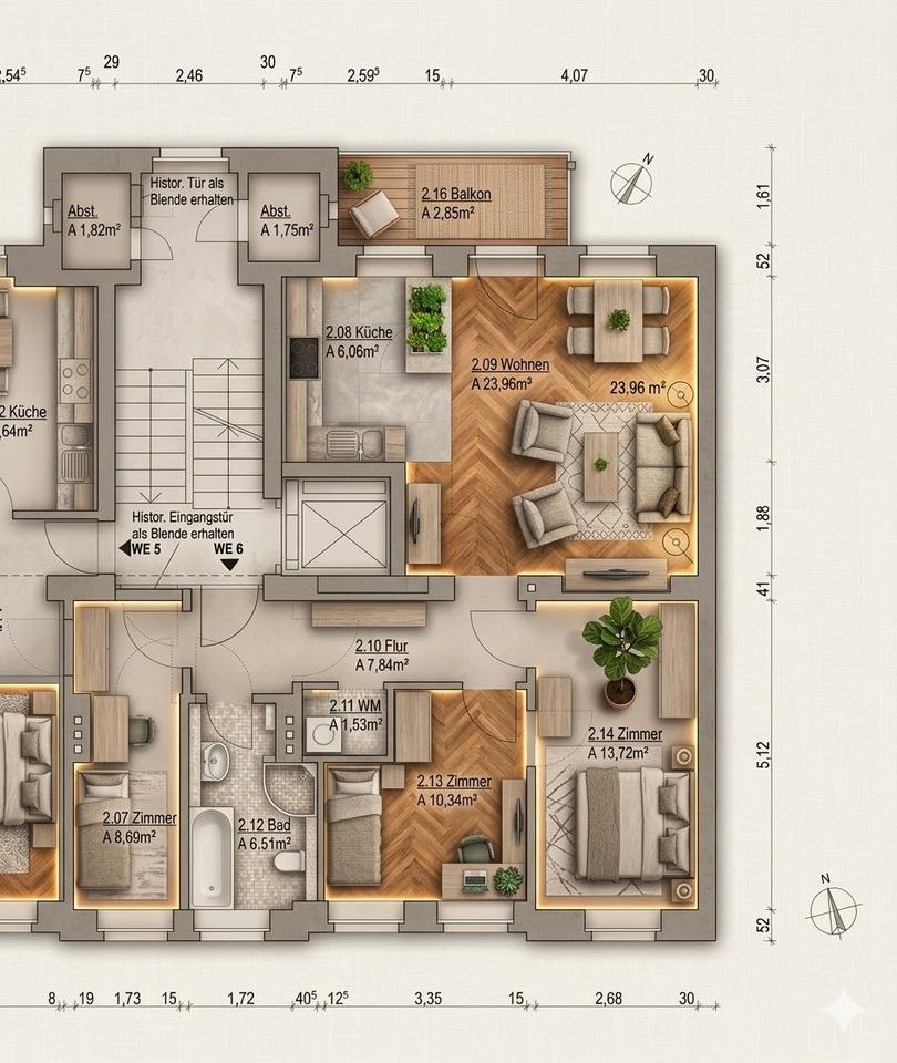Thumbnail-Ab 01.04.2026! 4-Raum-Wohnung mit Balkon und Tageslichtbad in Südstadtlage!