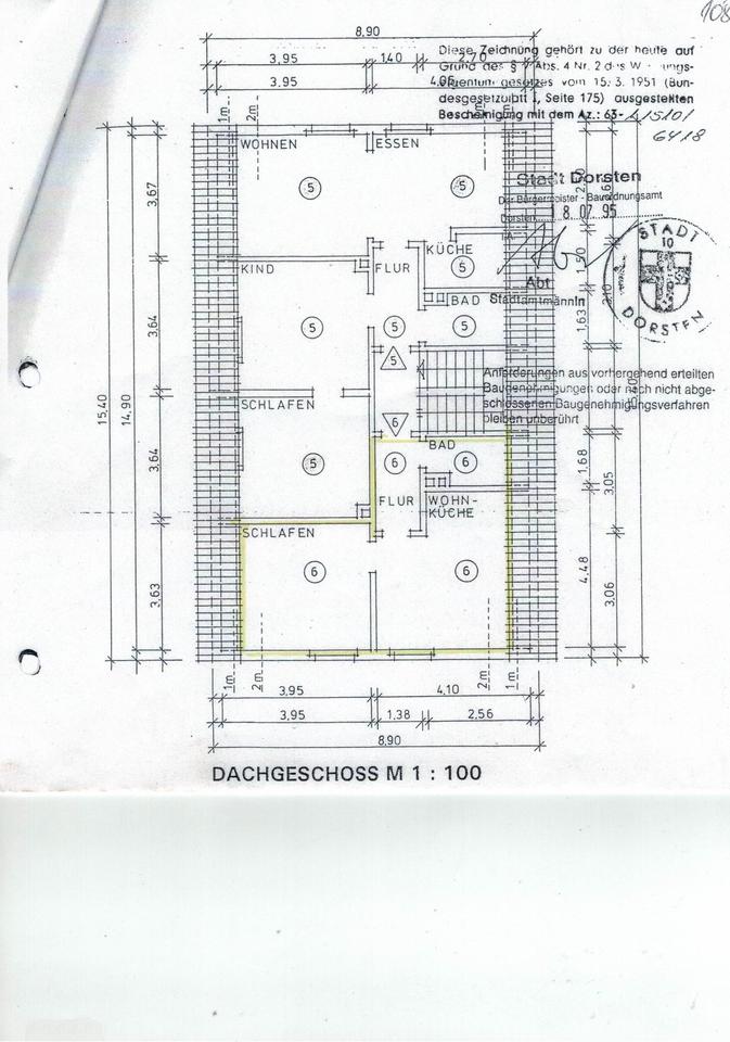 Thumbnail-Frisch renovierte 2-Z-DG-WG, ca. 40 qm, Gahlener Str. 39, 46282 Dorsten zum 01.01.2026 zu vermieten.