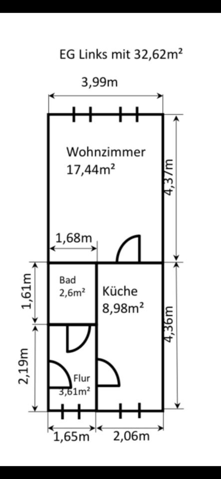 Thumbnail-1 Raumwohnung mit Einbauküche und Gartennutzung in Stassfurt