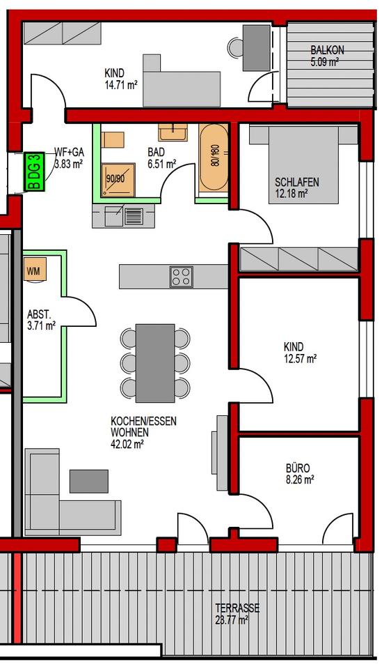 Thumbnail-Penthouse-Wohnung für Kapitalanleger-5,5-Zi-EBK-Alpenblick