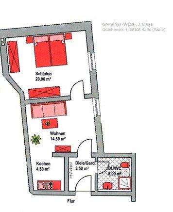 Thumbnail-2-Zimmer-Wohnung im Herzen von Halle - Uni Nähe