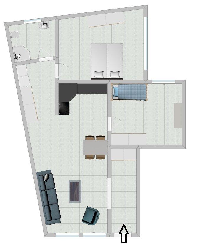 Thumbnail-Erdgeschoßwohnung 3 Zimmer 75qm Erstbezug nach Sanierung