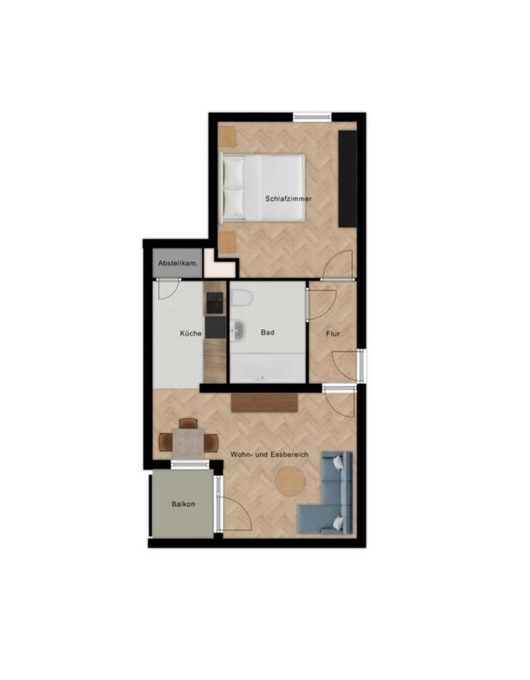 Thumbnail-Vermietete 2-Zimmer DG-Wohnung in Seniorenresidenz Quellenhof