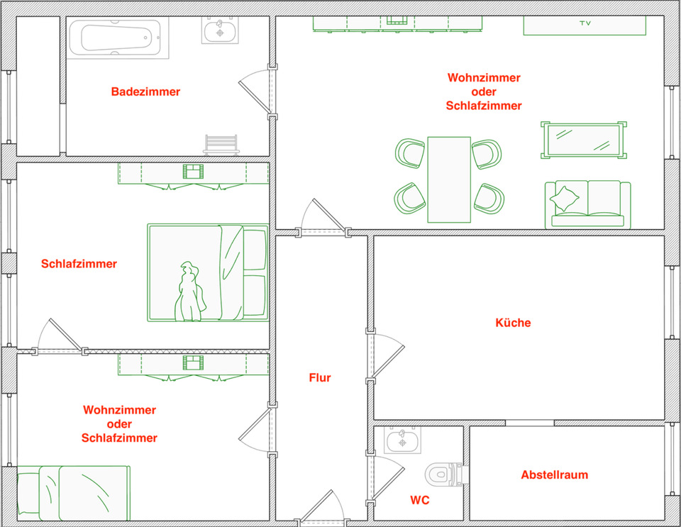 Thumbnail-Viel Platz zum Wohlfühlen: Lichtdurchflutete 90 m² Wohnung