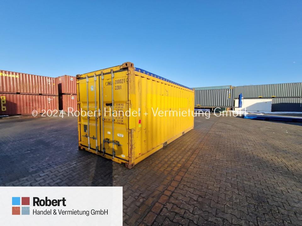 Thumbnail-20 Fuß Opentop OP Seecontainer, Lagercontainer, Materialcontainer Plane, offen, Kran