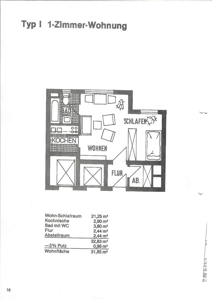 Thumbnail-1-Zimmer-Wohnung mit Weitblick im Herzen von Lahr