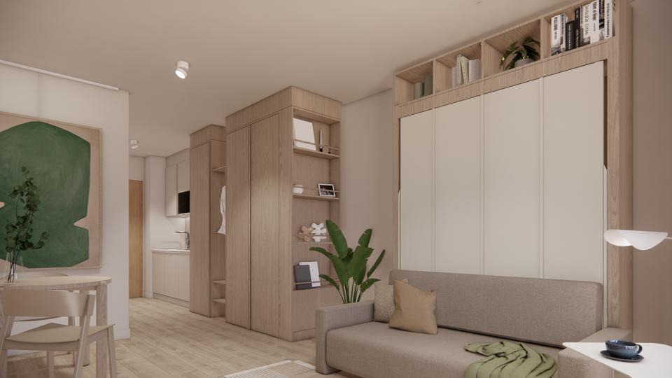 Thumbnail-Möbliertes Studio Standard mit Gemeinschaftsflächen: Padelplatz, Fitness, Dachterrasse & mehr