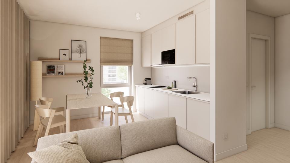 Thumbnail-Möbliertes Studio Plus Medium mit Gemeinschaftsflächen: Padelplatz, Fitness, Dachterrasse & mehr